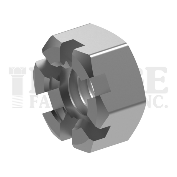 338150FPN 1-1/2"-12 SLOTTED HEX NUT PLAIN